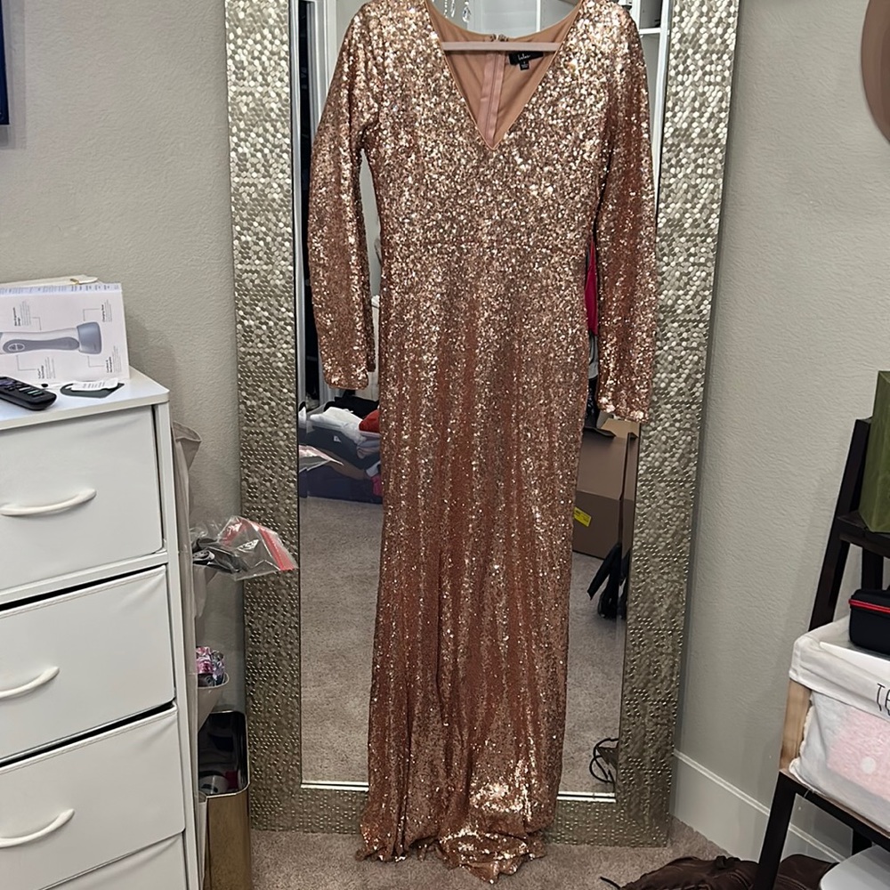 Gold Sequin dress size large
